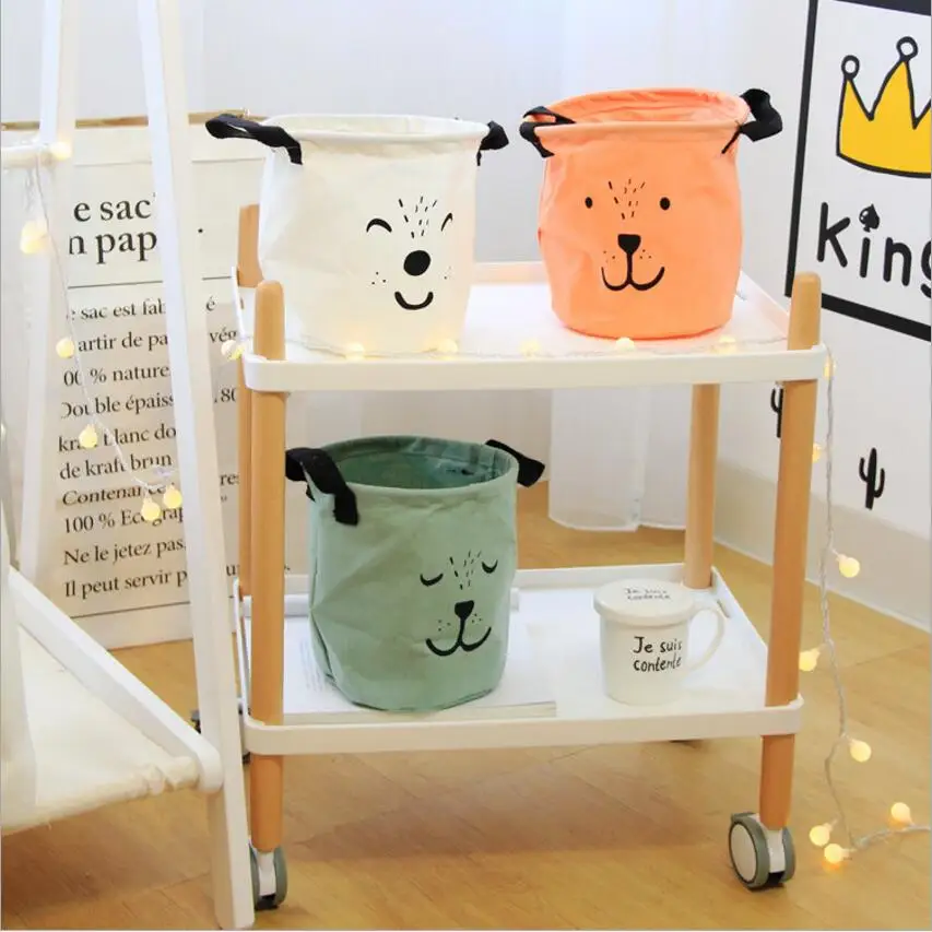 جديد حار لعبة من الكارتون صندوق تخزين حقيبة التخزين المنظم طوي تخزين برميل الحاويات سلة تخزين الألعاب cajas organizadoras