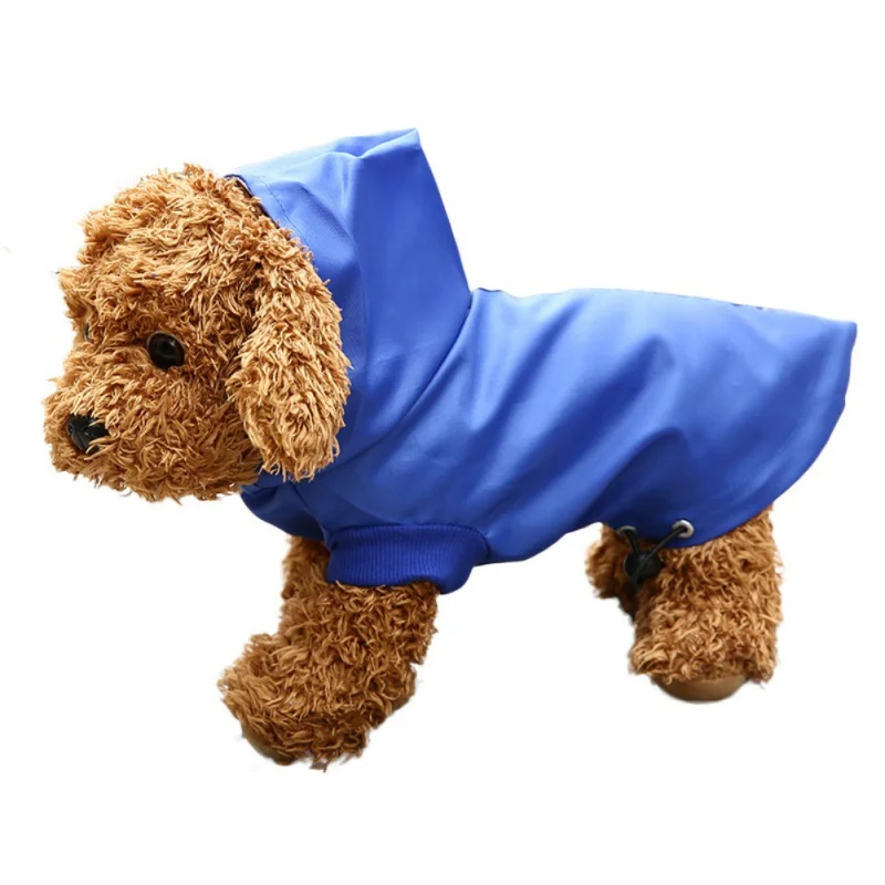 Rain Coat For Dogs Pet Clothes Waterproof Hooded Raincoat Overalls