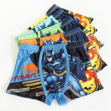 Atacado 10 pcs crianças menino Underwears Calcinhas Cuecas boxers de Seda Leite dos desenhos animados batman 3-12Year TZ07