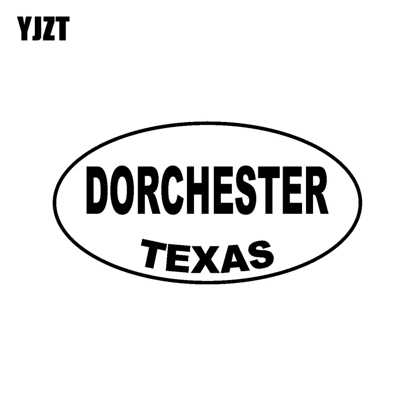 YJZT 13 8 см * 7 3 DORCHESTER Техасская овальная виниловая наклейка автомобильная черная