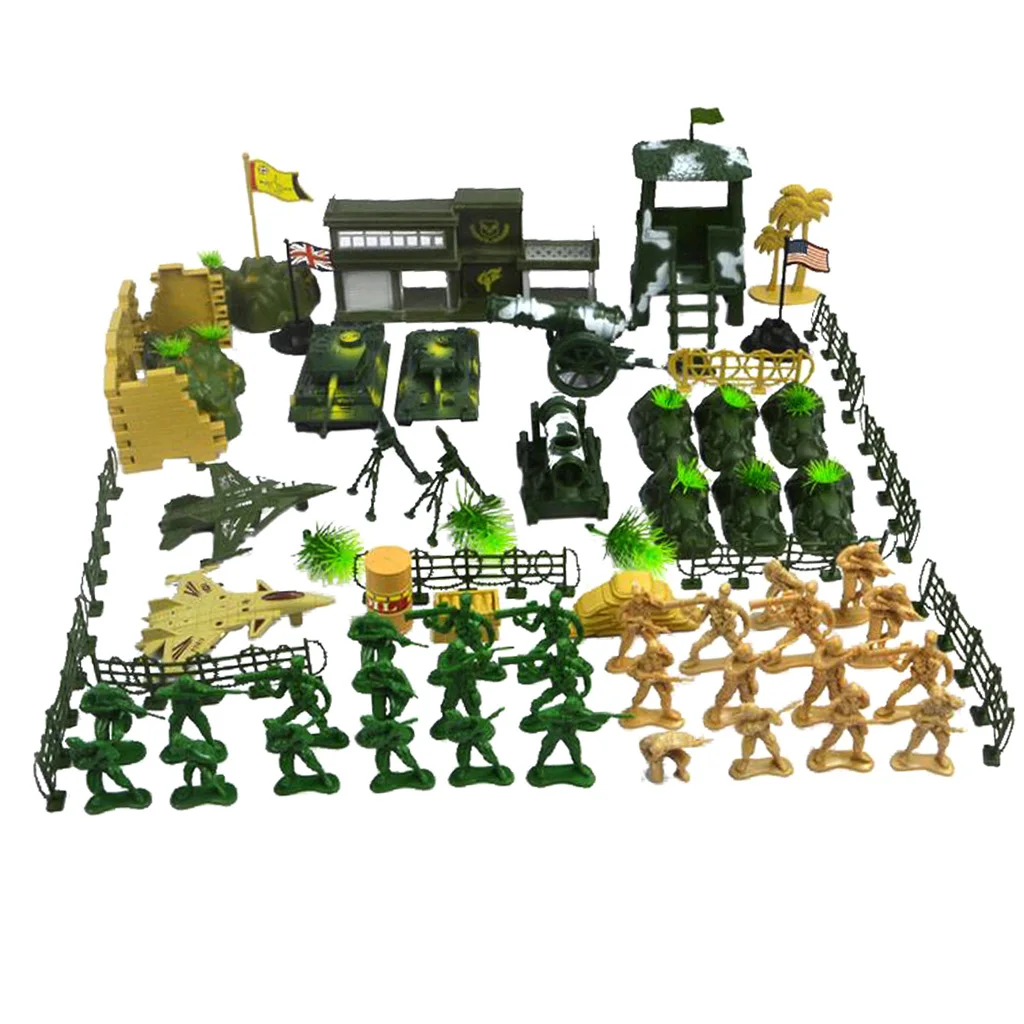90 Piece Plastic Soldiers 5cm Army Action Figures Play Set with Assorted Accessories for Model Landscape Scene Kids Youth Toy 90 Piece Plastic Soldiers 5cm Army Action Figures Play Set with Assorted Accessories for Model Landscape Scene Kids Youth Toy