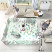 Free Installation Foldable Playpen Indoor Home Amusement Park Baby Toddler Safety Fence with Crawling Mat Children's Play Fence baby game fence multiple combinations baby crawling fence toddler fence child safety fence toy