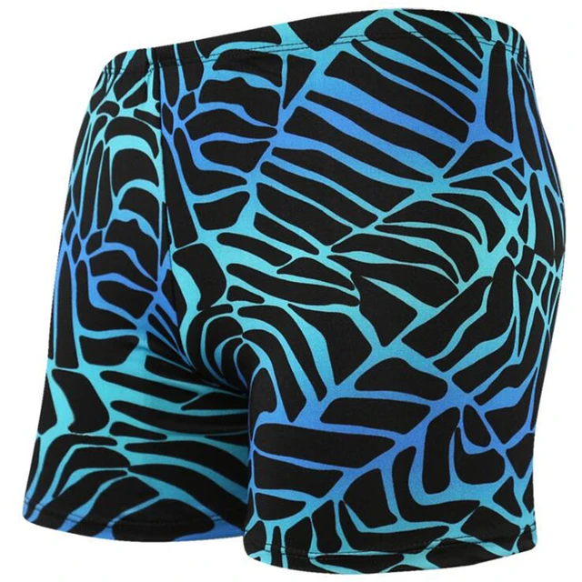 Men Male Elastic Printed Pattern Swim Pool Sport Swimming Bathing Suit