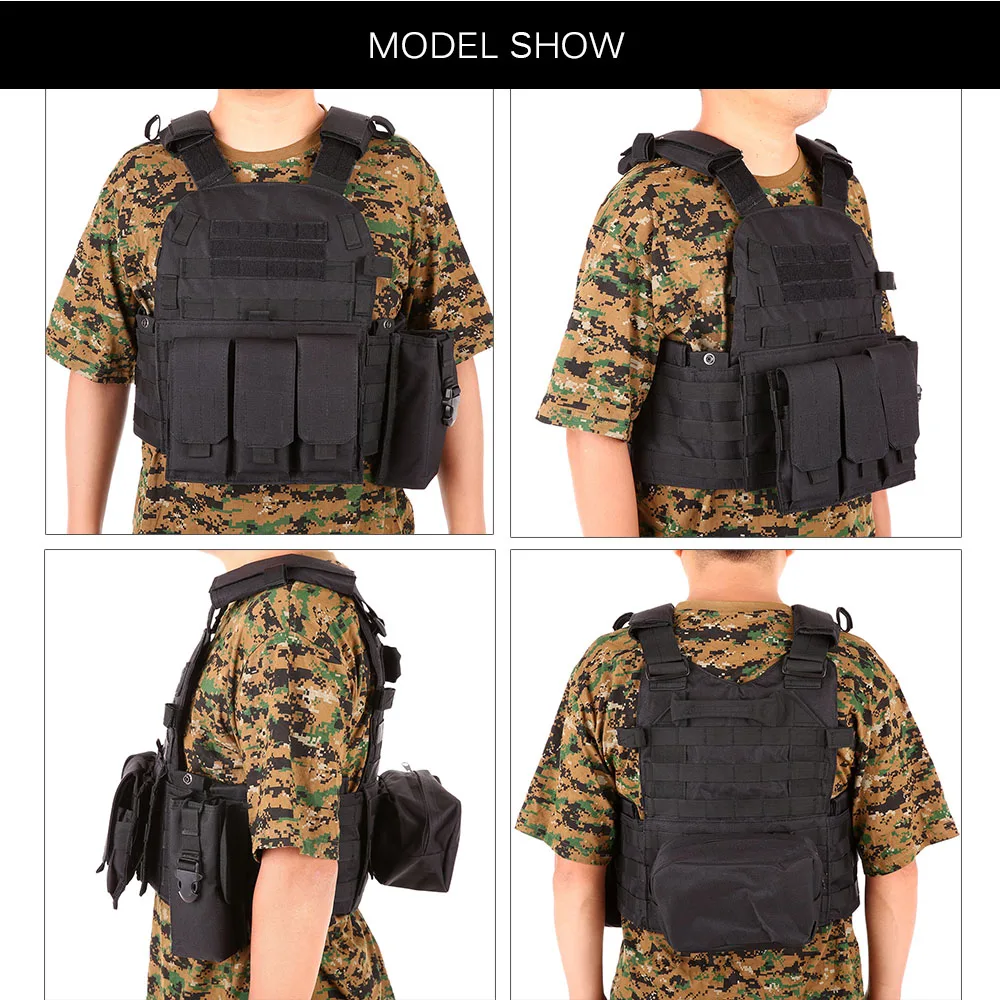 Военный Тактический Жилет Molle охотничий жилет CS уличный мужской с карманом для