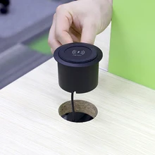 Встроенное Беспроводное зарядное устройство для HUAWEI XIAOMI iPhone samsung стол для прилавка Настольный прикроватный столик мебель офисный QI мобильный телефон