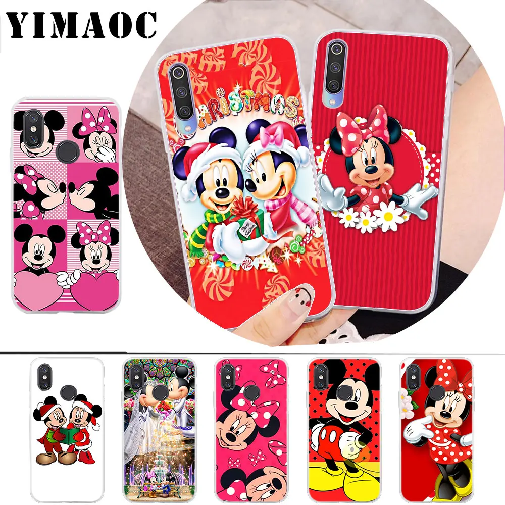

YIMAOC New Year Mickey Minnie Soft Case for Xiaomi Mi 6 8 9 SE A1 A2 Lite pocophone f1 5X 6X MAX 3 2S