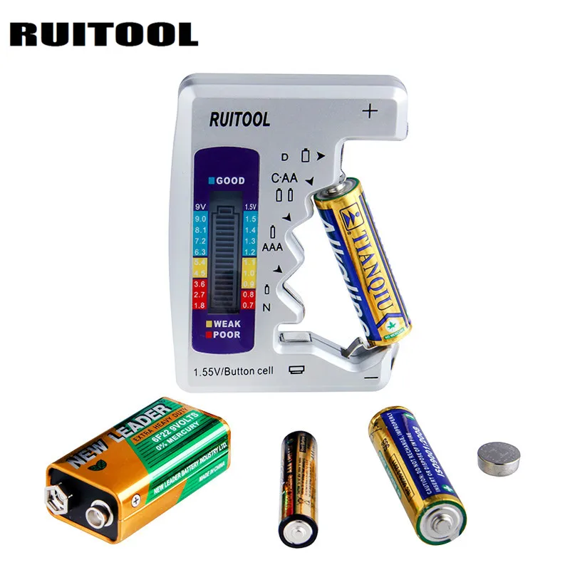 Универсальный цифровой тестер емкости батареи тестер для AA/AAA/1,5 V 9V литиевая батарея измерительный источник питания