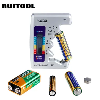 

Universal Digital Battery Tester Battery Capacity Tester For AA/AAA/1.5V 9V Lithium Battery Power Supply Measuring