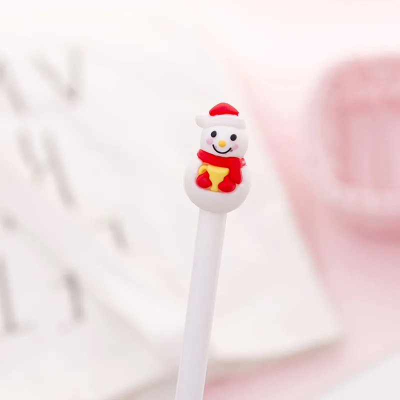 Ручка для рождественской елки, 0,5 мм, гелевая ручка, новинка, необычный Санта Клаус, милые ручки, канцелярские принадлежности, подарок Kawaii, 23 Цвета, офисные школьные принадлежности - Цвет: 22