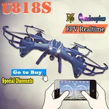 2016 Baru RC Quadcopter Kamera 720HD U818S RC Drone Wifi Real-time transmisi Udara Photogeaph 6-Axis Giroskop RC Helicopter