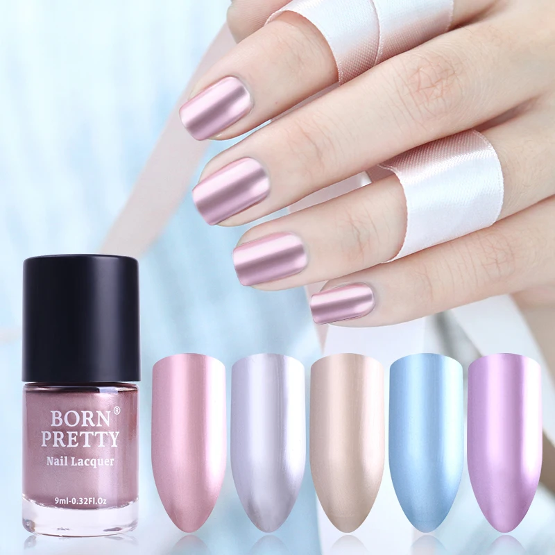 BORN PRETTY 9ml Shinny Metallic Nail Lacquer Mirror Effect ...