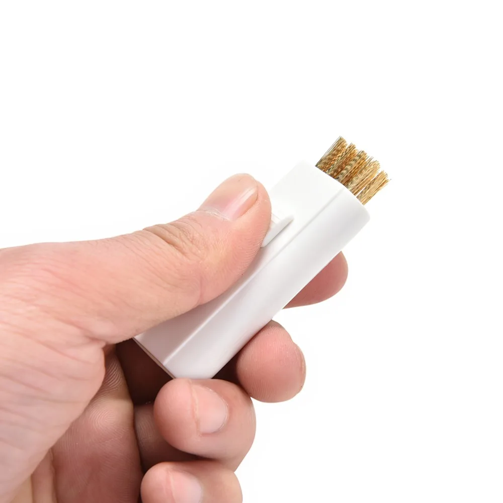 

2PCS Mini Golf Club Brush Iron Club Brush with Copper Wire Bristles Cleaner Tool Golf Training Aids