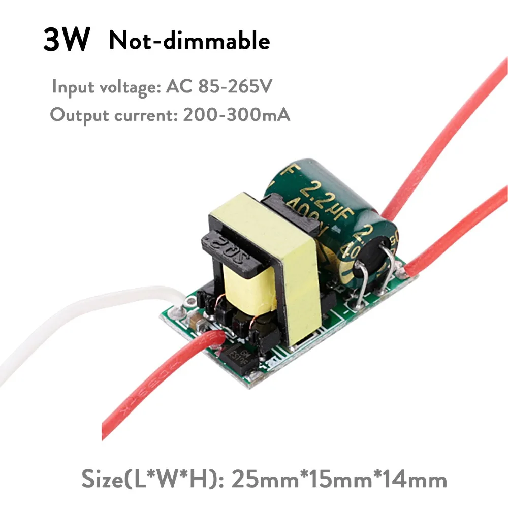 Светодиодный драйвер тока Вход AC90-265V Питание 200mA 300mA 3W 4W 5W 7W СИД освещения трансформатор для DIY светодиодный лампы