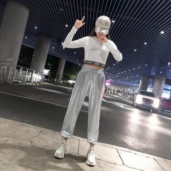 

Women Jazz Dance Costume Adult Hip Hop Harem Pants Female Street Dance Practice Clothes Pole Dance Clothing Rave Outfit DQL1583