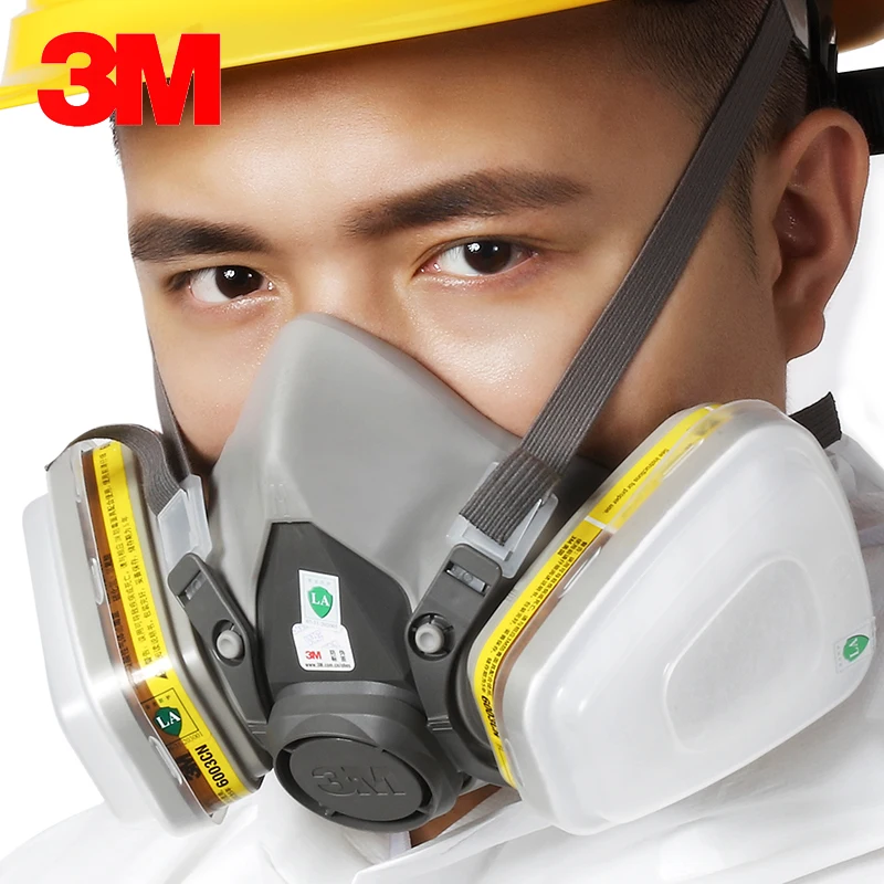 3 м 6200+ 6003 полулицевая респиратор многоразовая Органическая маска кислотная маска для лица органический пар и кислотный газ 7 предметов в 1 комплект LT101