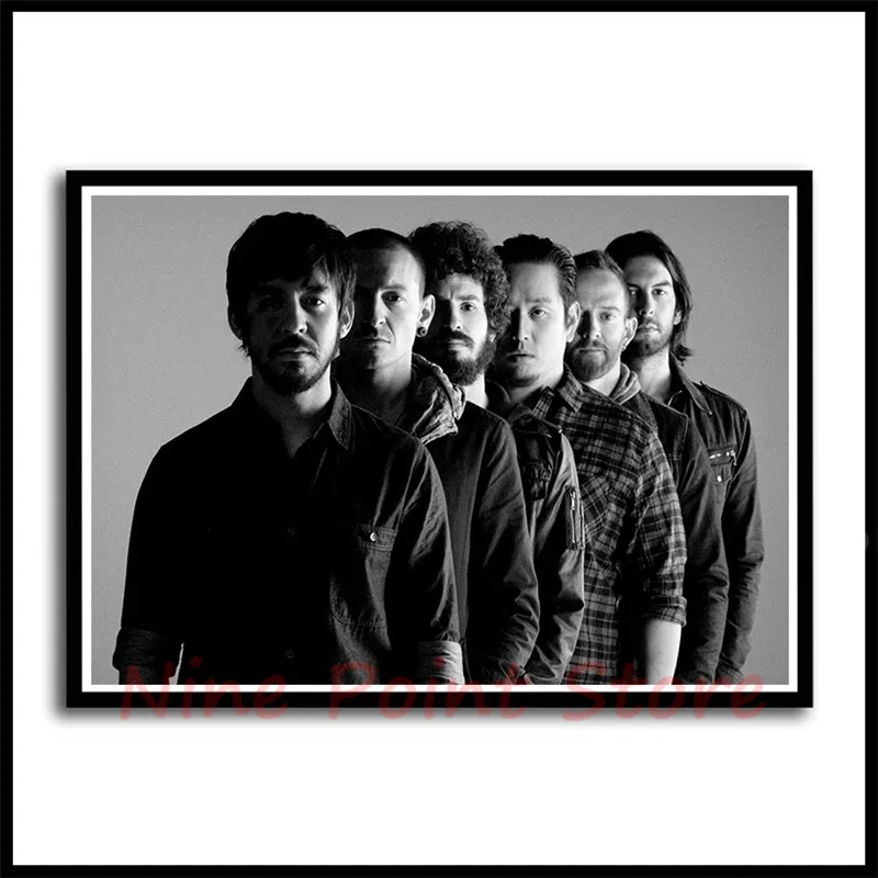 Рок-Группа Linkin Park с белым покрытием бумажные плакаты постер для бара/Кафе Ретро плакат декоративной живописи бескаркасные - Цвет: Светло-серый