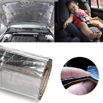 

New Hot Auto Roof Heat Shield Insulation Car Sound Noise Deadener Sheet For Bonnet(Hood) Pillar Firewall 100x 100CM