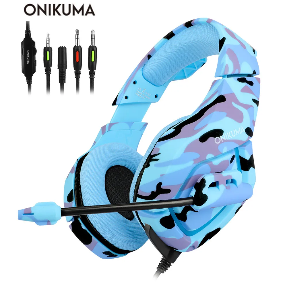 ONIKUMA K1 casque PS4 игровая гарнитура PC Gamer Bass Наушники с микрофоном для Mac nintendo Switch Новые игры Xbox One PUBG