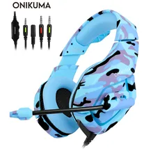 ONIKUMA K1 casque PS4 игровая гарнитура PC Gamer Bass Наушники с микрофоном для Mac nintendo Switch Новые игры Xbox One PUBG