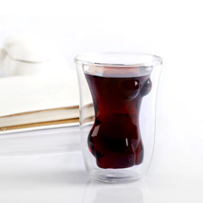 Кристально голые женские чашки стеклянная кружка для чая кофе воды посуда Водка Виски; алкогольные напитки стаканы для сока идеальный подарок на день рождения
