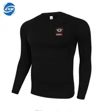 Спортивная футболка мужская футболка для улицы бренд Slim Fit с длинными рукавами тактические футболки Военная тренировка для прогулок и походов США. Темно-синяя футболка