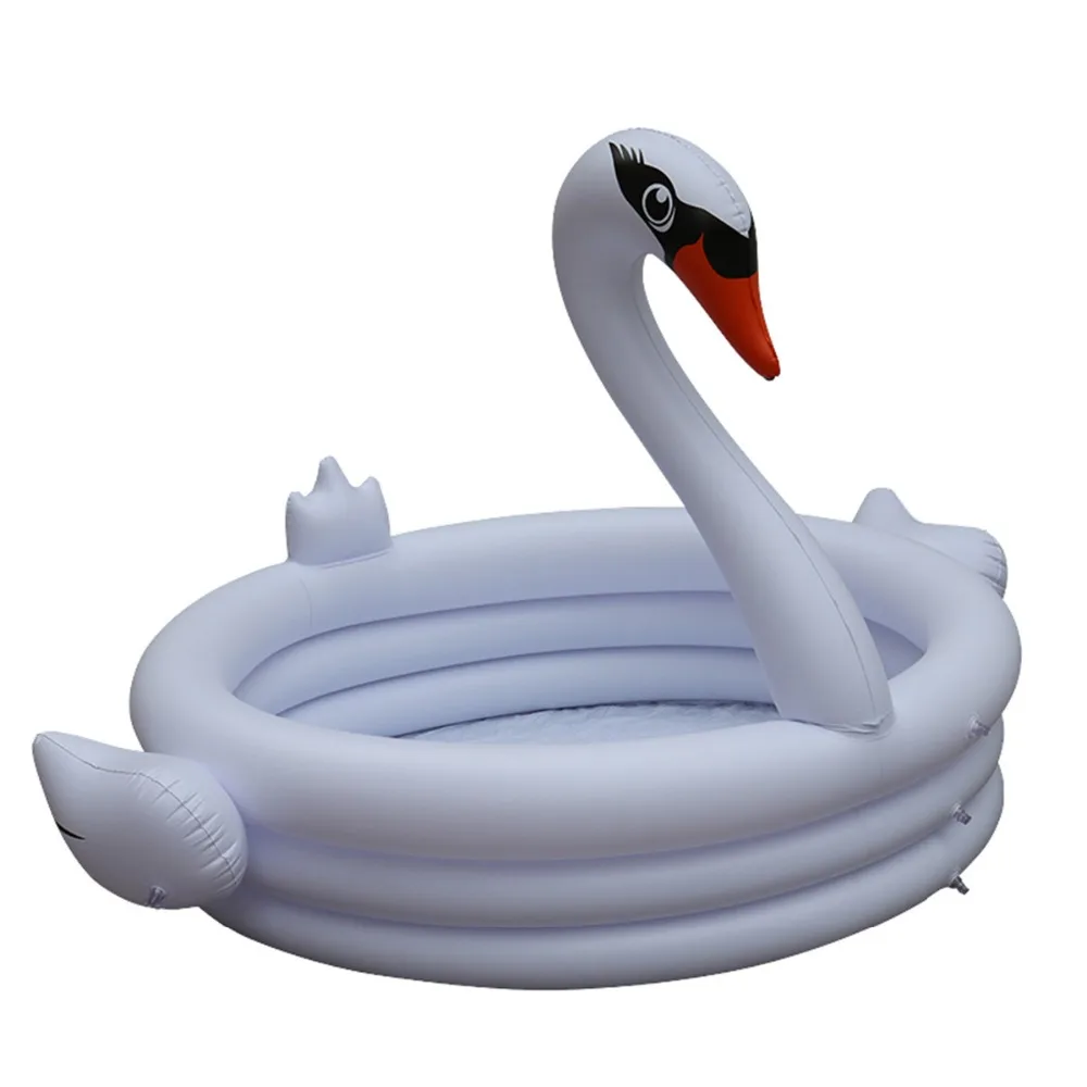 Diameter 150cm swan inflatable Children's inflatable baby pool water fishing pond marine ball pool (1)1