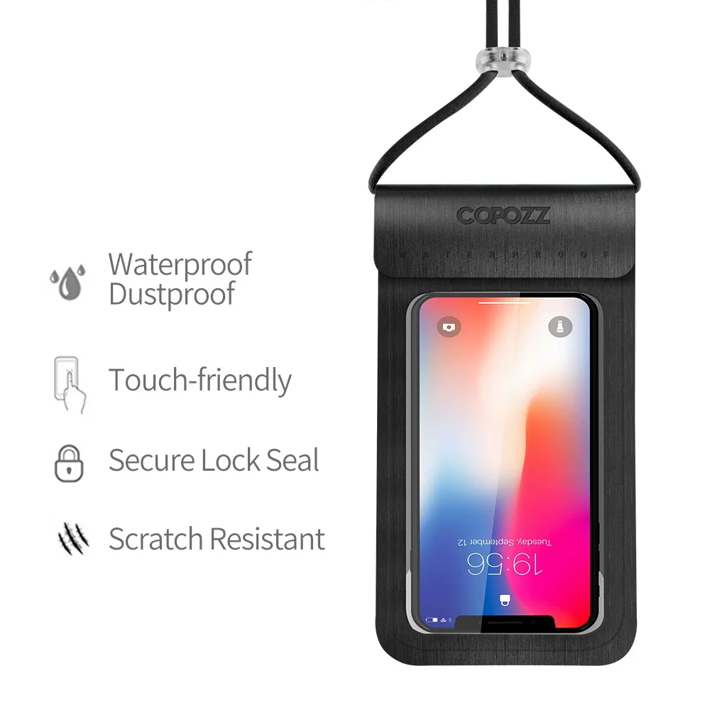 COPOZZ Waterproof Phone Pouch for iPhone X/8/7/6S Plus/Samsung S7 Swimming Snorkeling Skiing Diving Underwater Mobile Bags Case COPOZZ Waterproof Phone Pouch for iPhone X/8/7/6S Plus/Samsung S7 Swimming Snorkeling Skiing Diving Underwater Mobile Bags Case
