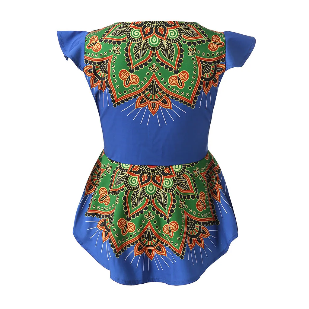 Высококачественная женская блузка, летняя рубашка на молнии, африканская печать, без рукавов, туника, топы, блузка D90405
