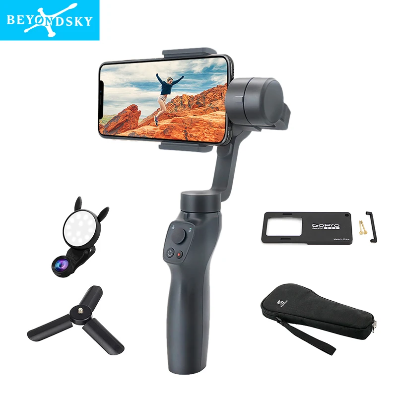 

Eyemind 2 Smartphone Handheld Gimbal 3-Axis Stabilizer Bag Gopro Plate for iPhone Xiaomi Samsung Action Camera with Gifts