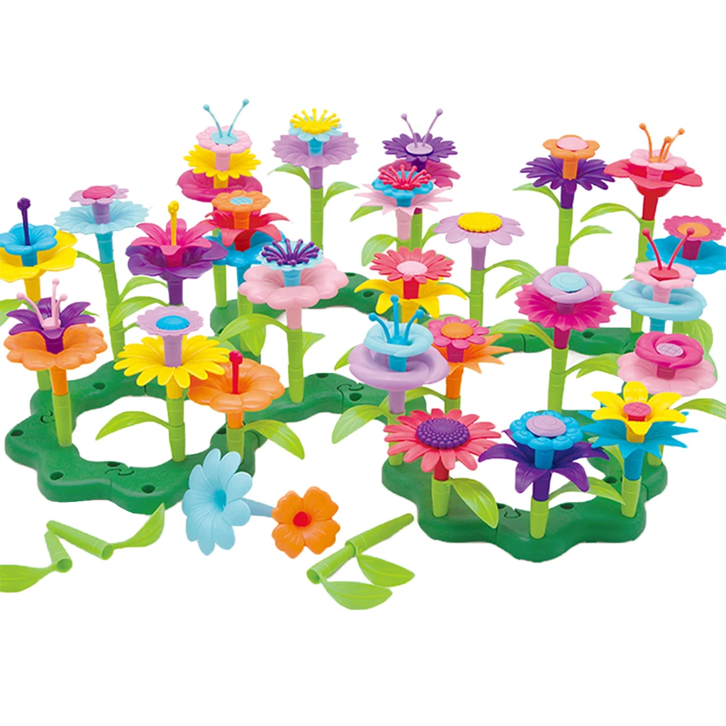 Букет Цветочная композиция сад развивающая цветочная игрушка, игрушечный набор для детей малышей мальчиков девочек