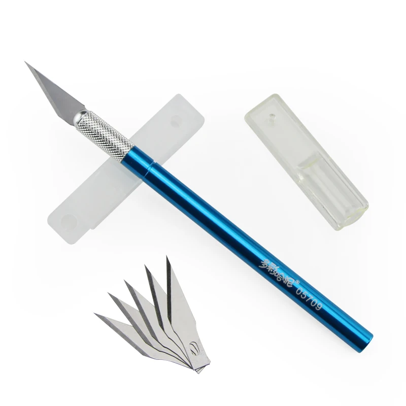 Модель, инструмент, ручка, нож, металлический крючок, игрушечный меч, Гравировальный нож с 5 лезвиями(Размер: 146x8x8 мм