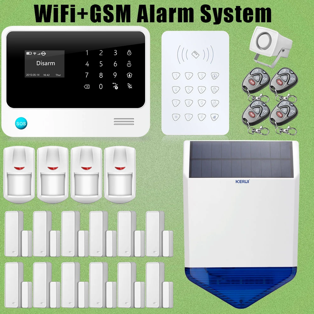 

Etiger 2.4G WIFI G90B GSM Home Alarm System Android/IOS APP Control Wireless Outdoor Strobe Siren Emit Big Sounds