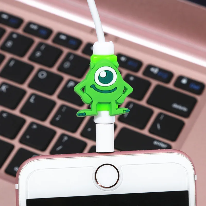 FFFAS мультфильм кабель протектор организовать Зарядное устройство USB намотки для