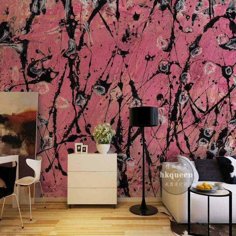 

Photo wallpaper Watercolor Painting Abstract Oil Painting 3D stereo living room wallpaper costom shopping mall hotel lobby mural