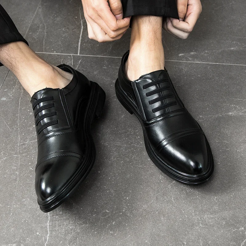 DXKZMCM мужские туфли-оксфорды кожаные черные деловые модельные туфли свадебные вечерние мужские туфли