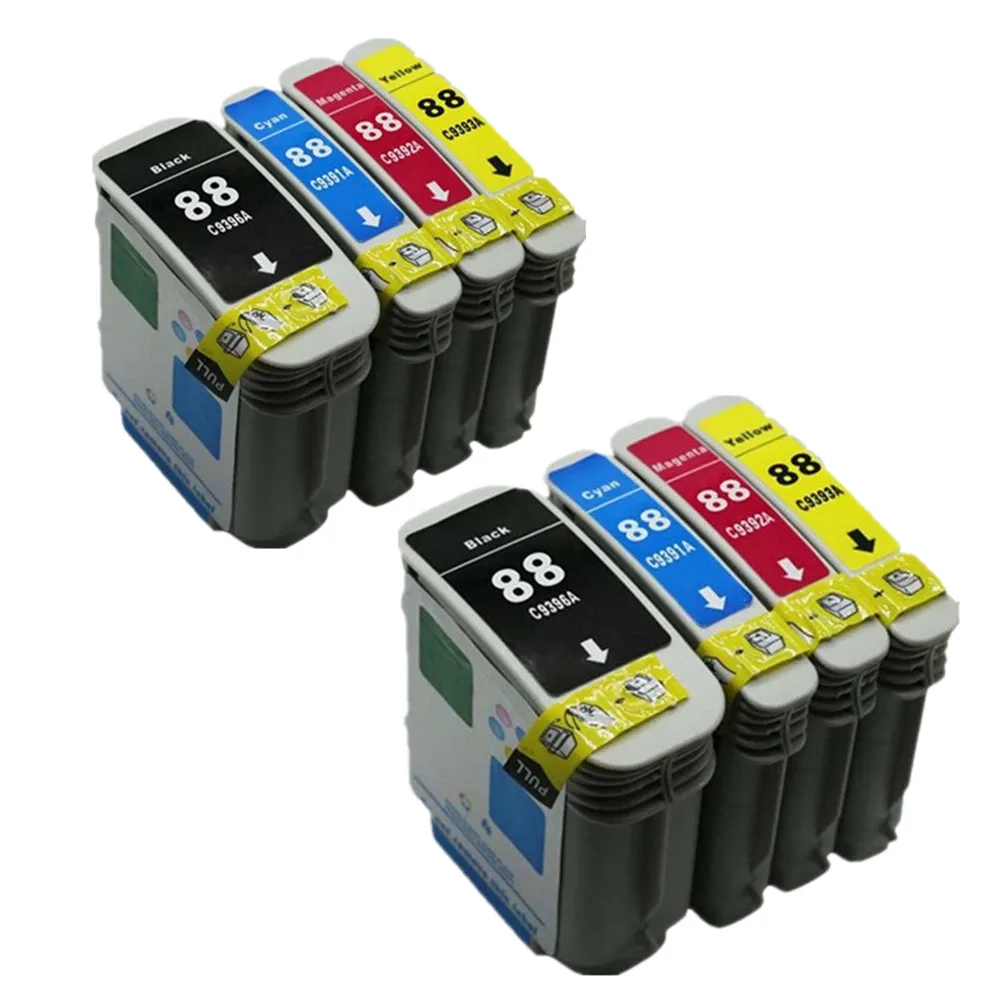 Замена чернильных картриджей для HP88 HP88XL 88XL 88 XL C9396A C9391A C9392A C9393A Officejet Pro K5400dn K8600 L7580