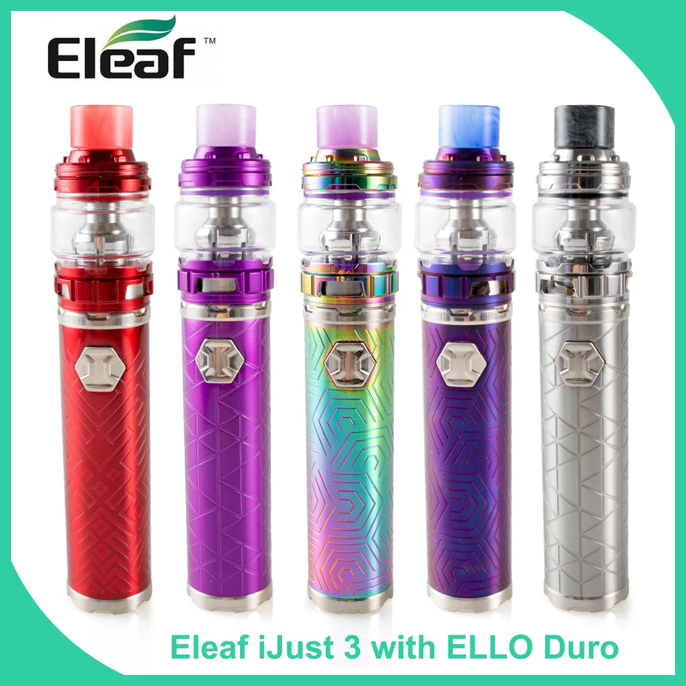 

RU/US/ES warehouse Original Eleaf iJust 3 Kit with ELLO Duro Atomizer 6.5ml Built-in 3000mAh battery 80W e-cigarette vape pen