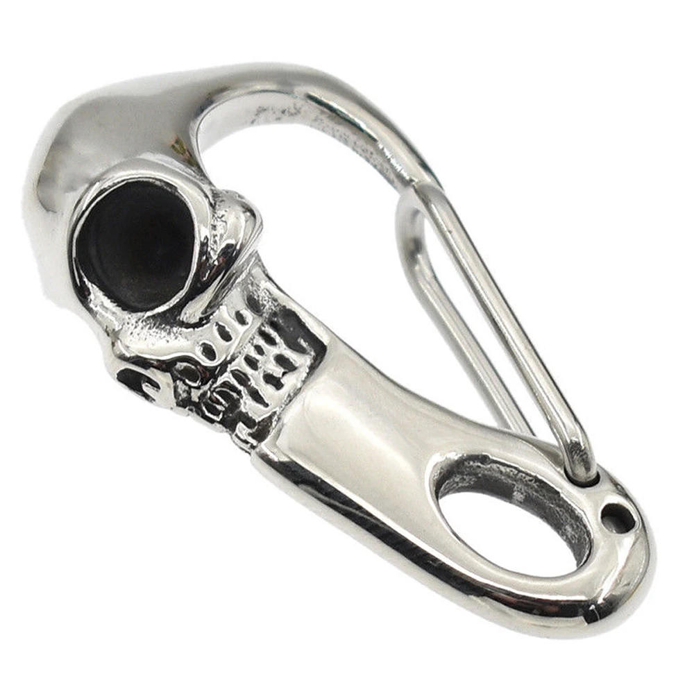 

Men's Titanium Steel Shrimp Buckle Punk Skull Skeleton Clasp Wallet Chain Hook Clip FOB Key Buckle Key Chain Hook FOB Clip