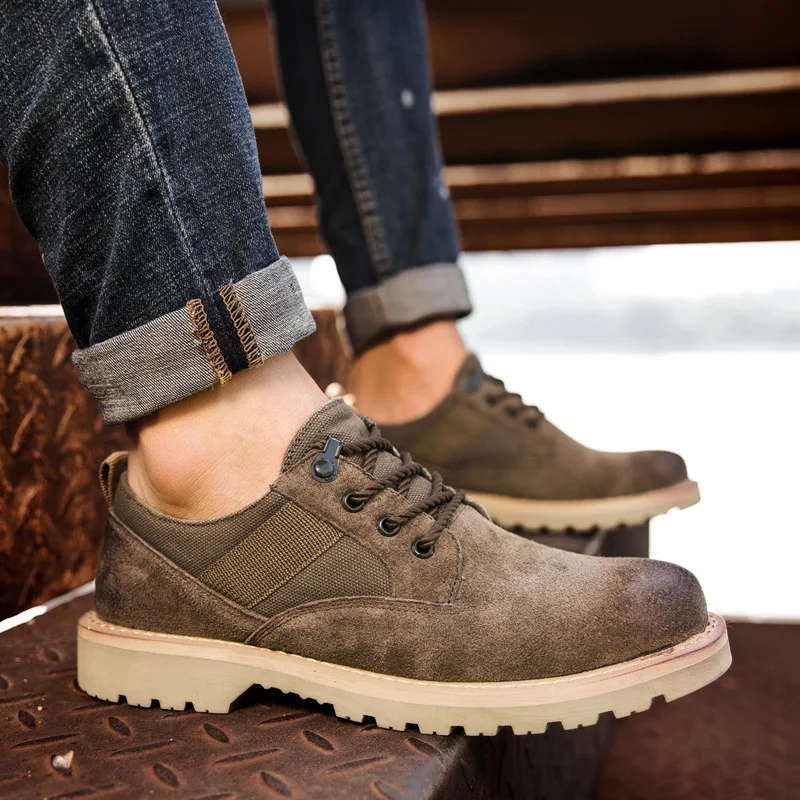 

Genuine Leather Men Casual Shoes Oxford Sneakers Mans Footwear Vintage Zapatos Hombre Spring Flat Lace-Up Male Work Shoes AET622