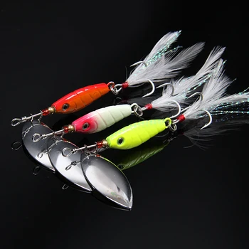 

hot sale 3pcs Fishing Lures Fishing spinner Tackle paillette spoon Lures Mix Color/10g Free shipping