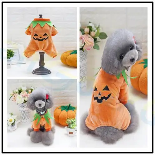 10pcs Halloween Party festival Cat Clothes Teddy Puppy Dog hamburger Clothes Winter Hot Dog Pet Winter vest Halloween decoration