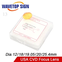 WaveTopSign OPEX США CVD ZnSe CO2 лазерный Фокусировочный объектив Dia.20 мм FL 38,1 мм/50,8 мм/63,5 мм/76,2 мм/101,6 мм/127 мм аксессуары для машины