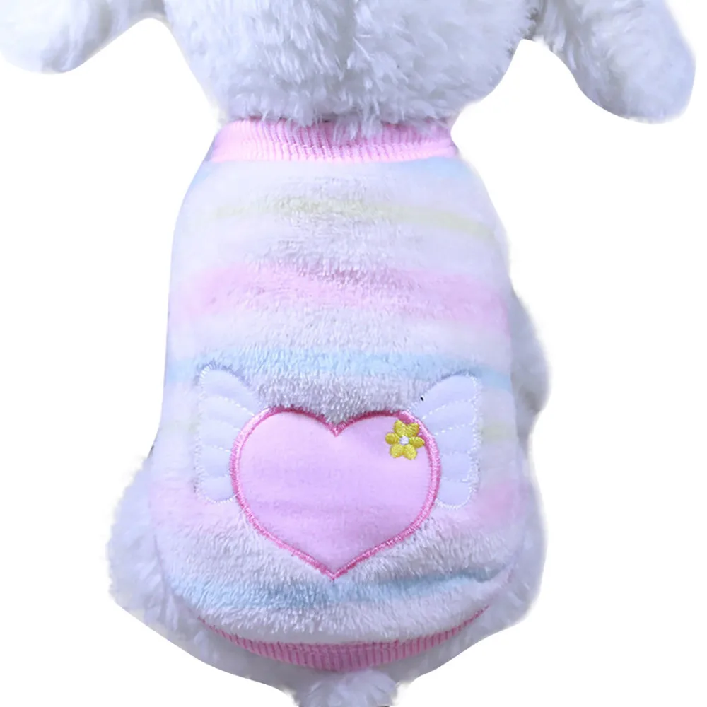 Coral Velvet Soft Keep Warm Winter Pet Dog Cat Cute Vest Clothes for