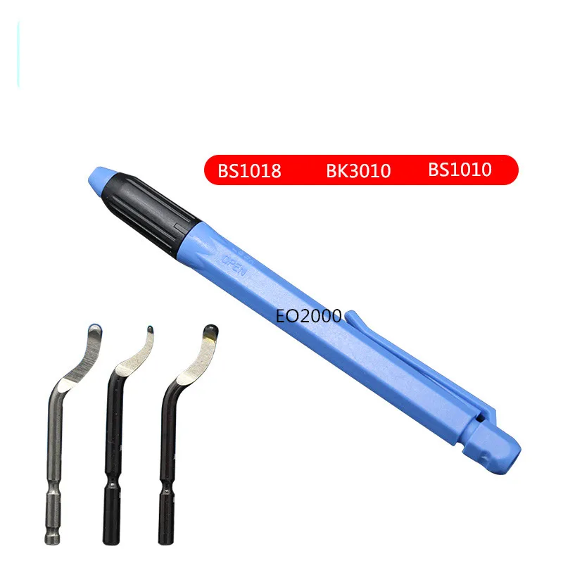 High quality stainless steel deburring blade bs 1018 manual trimmer bit bs 1010 tool bk 3010 plastic - Цвет: Зеленый