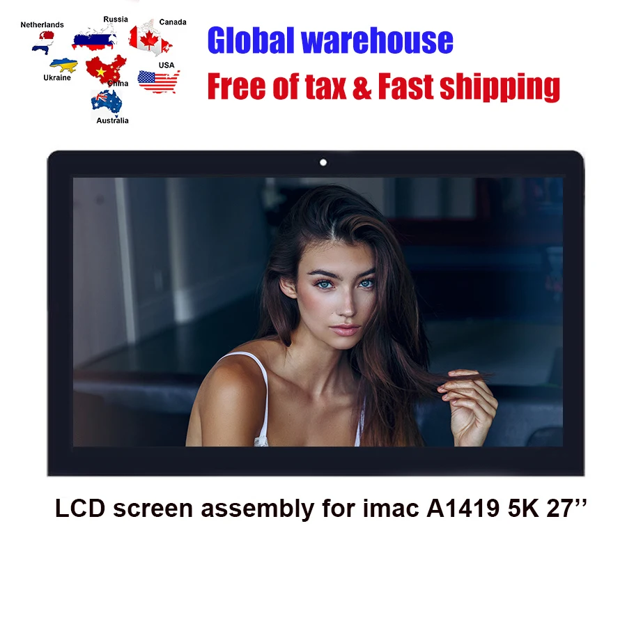 ЖК-экран в сборе для iMac27'' A1419 5K дисплей Retina LM270QQ1 SDB1 SDA2 SDC1 EMC2834 2806 3070 | Компьютеры