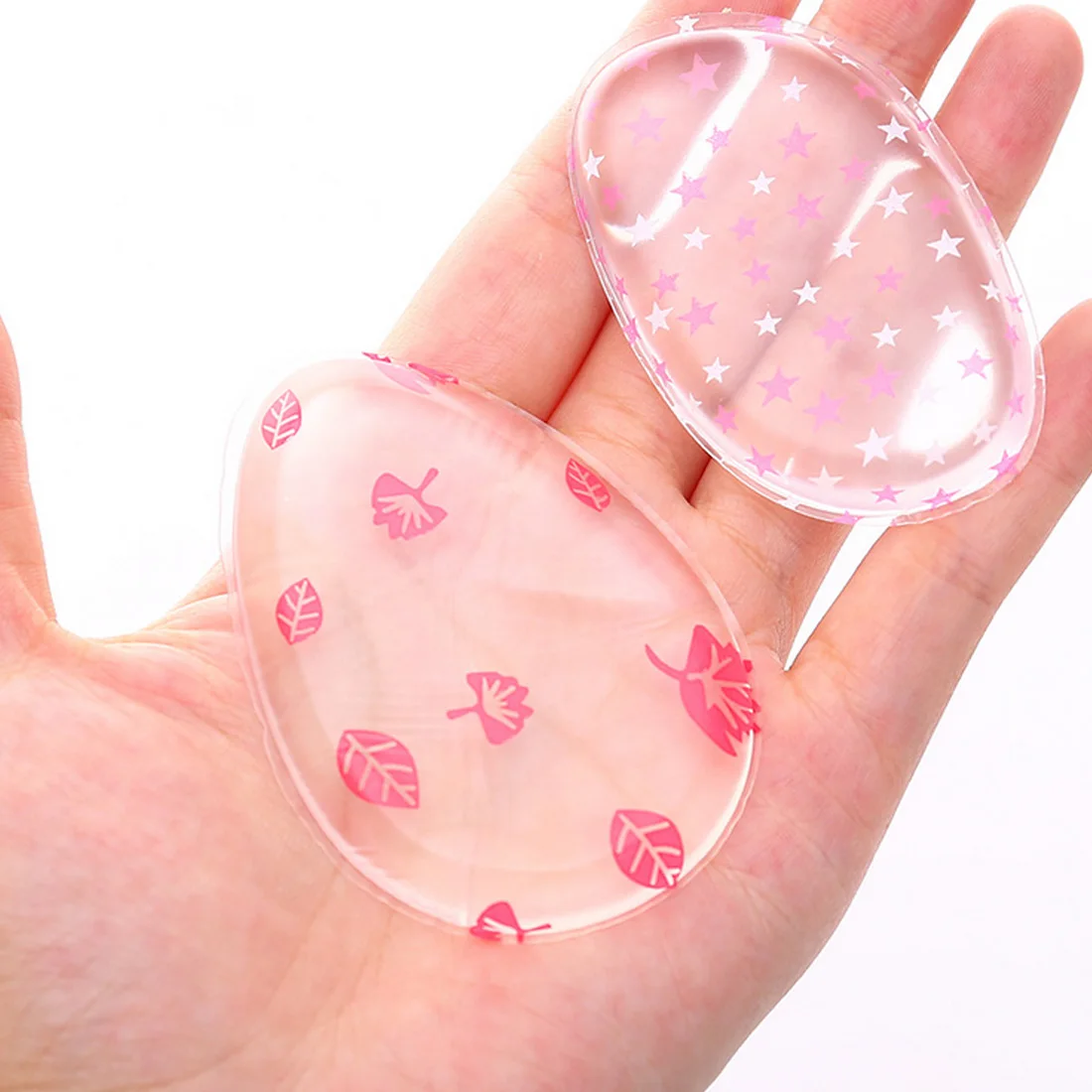 

Silicone Gel Cosmetic Puff Jelly Makeup Foundation Powder Puff Clear with Pattern Square Round Waterdrop Silisponge Leaf