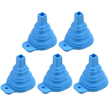 Кухонная Домашняя мини Пищевая силиконовая складная телескопическая Воронка с длинным горлышком, домашняя Воронка для дозирования жидкости, кухонные инструменты