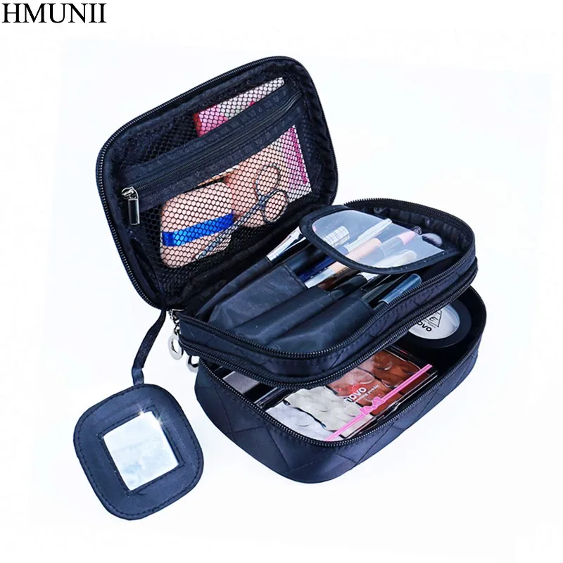 Hmunii سيدة حقيبة سفر منظم ماكياج المنظم التجميل الضرورات يشكلون حالة حقيبة للمرأة كبيرة غسل أدوات الزينة حقيبة B1-11 Hmunii سيدة حقيبة سفر منظم ماكياج المنظم التجميل الضرورات يشكلون حالة حقيبة للمرأة كبيرة غسل أدوات الزينة حقيبة B1-11