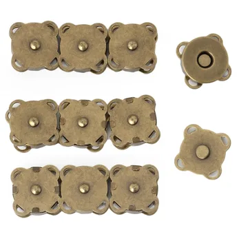 

10x 18mm Magnetic Purse Quincunx Snaps For Clasps Closure Wallet Bags Handbag Buckle Accessories