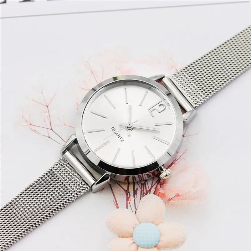 Fashion Women's Watches Simple casual watches Classic Stainless Steel Analog Quartz Wrist Watch clock relogio feminino J20 (6)